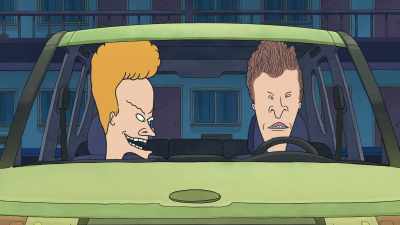 - Heh-heh.
[car alarm chimes] - Beavis and Butt Head Do the Universe