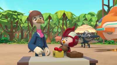 Heh. I think those
are coconuts, Sandy! - Top Wing