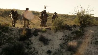 [helicopter blades whirring] - SEAL Team
