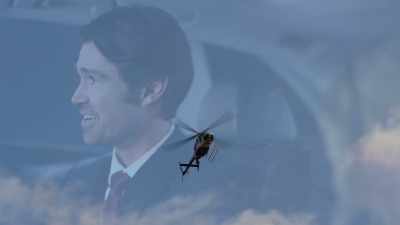 [helicopter whirring] - The Heiress and the Handyman