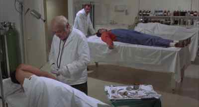 He'll be going any minute now.
There's nothing more we can do. - The Incredible 2-Headed Transplant