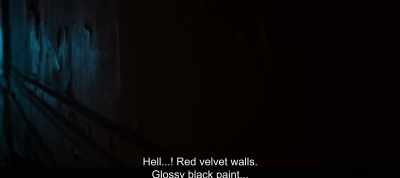 Hell...! Red velvet walls.
Glossy black paint... - The Most Beautiful Boy in the World