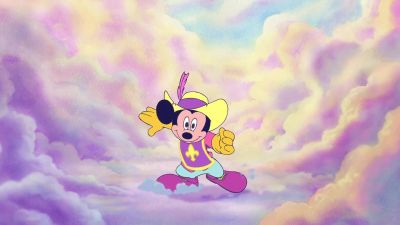 He'll stride into the room - Mickey, Donald, Goofy: The Three Musketeers