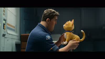 Hello buzzI am sox Your personal companion robotMy what I was issued by star commandto ease your emotional transition after your time awayWell that's very considerate of you robot felineBut no thank youI'm afraid it's protocolSensors indicate you've - Lightyear