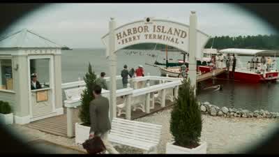 Hello. Ferry's still here, huh? Thought I might have missed it. - One way or return? - Return. There - The Truman Show