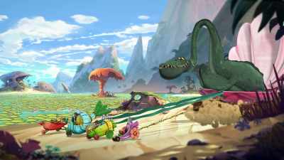 Hello, my fishy subjects.
Your queen is back. - Gigantosaurus