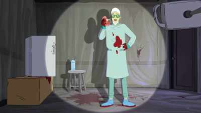 Hello?
He says "urine" trouble. - Grimsburg