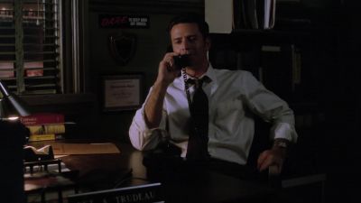 - Hello.
- Hi, you're still at the office. - Charmed