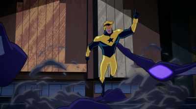 Hello! Hold up. Temporal
bubble, remember? (GRUNTS) - Justice League Action