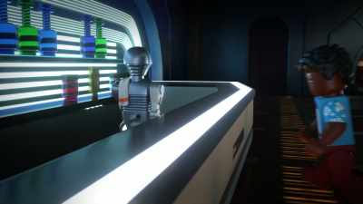 Hello, I am BV-RJ, human-cyborg libations. - Lego Star Wars Summer Vacation
