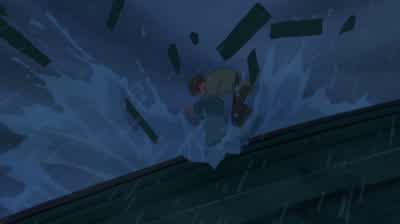 Help! Man overboard! Help! Stay your course! He's lost! Help! - Pull the pin. - Aye, sir! - Pocahontas