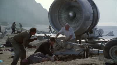 Help! Please, help me! Help me! Please, help me! Get him out of here. Get him away from the engine. - Lost