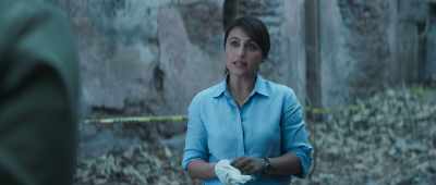 Her back has deep belt marks,
made with the left hand. - Mardaani 2