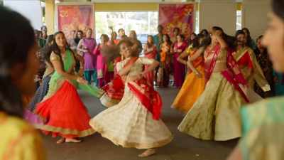 Her Bollywood dance group
was in the Macy's Day Parade - Never Have I Ever