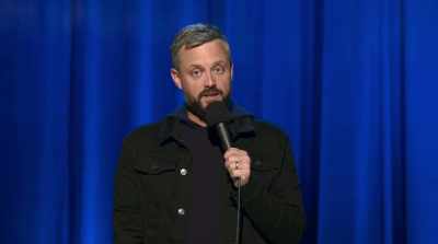 Her husband left a while ago,
he ain't gonna put up with that. Um… - Nate Bargatze: The Greatest Average American