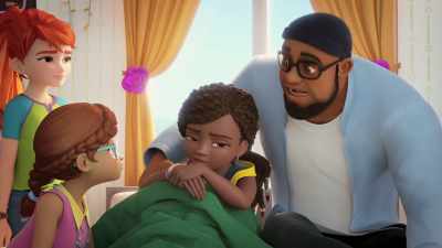 Her only chance
is to stay quiet all day. - LEGO Friends: Girls on a Mission