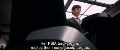Her PSIA background
makes them easy gossip targets. - Shin Ultraman