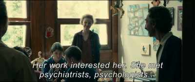 Her work interested her.
She met psychiatrists, psychologists. - An Impossible Love