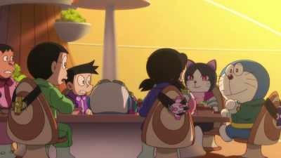Here, we all go to bed at 8 and wake up at 5. - Doraemon the Movie: Nobita's Sky Utopia