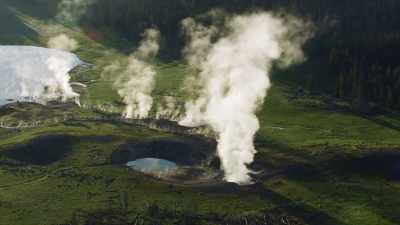 Here, an active volcano
rumbles beneath the surface. - Epic Yellowstone