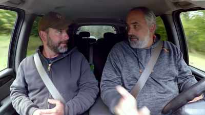 Here we are, coming out
to a huge, nice boat - The Curse of Civil War Gold