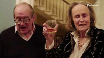 Here we are. Here's to everybody.
Here's to everybody. - Stacey Dooley Sleeps Over