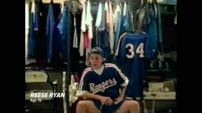 Here we are in Arlington Stadium
where my father, Nolan Ryan, - Facing Nolan