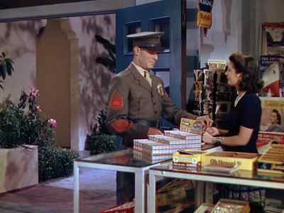 - Here you are.
- One Hershey bar with nuts. - To the Shores of Tripoli