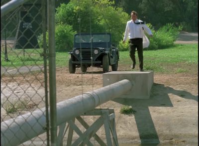 Here we are. Up we go.
Up the fence. - Quantum Leap