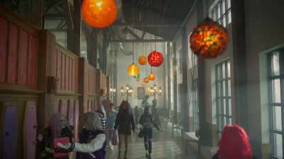 Here we are,
walking down a hallway - Monster High: The Movie