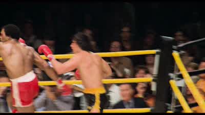 Here comes balboa, but the champion's back with another left. - Rocky II