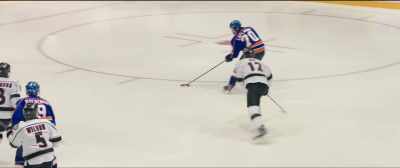 Here comes LaFlamme,
makes a move around the defender, - Goon: Last of the Enforcers