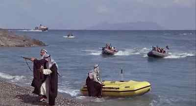 Here comes the sheik now.
His banner's flying. - Modesty Blaise