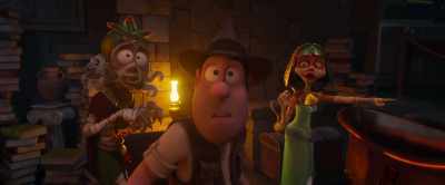 Here! Dominique built a way out. Hurry! - Tad, the Lost Explorer and the Emerald Tablet