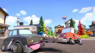 -Here you go.
-[car groans] - Mighty Monsterwheelies