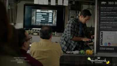 - Here you go, that's
okay, I owe you two. - You're Bacon Me Crazy