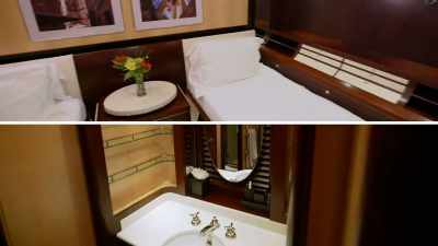 Here we have the
two twin cabins, - Below Deck Sailing Yacht