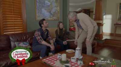 Here I am, sitting
with two young people, - Christmas Scavenger Hunt