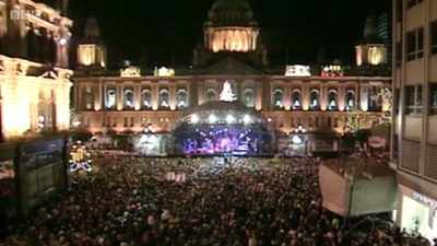 'Here, outside Cardiff City Hall, - Back in Time for Dinner