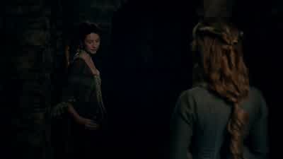 Here. Sprinkle the contents of this at his threshold. Stand outside the door, tap your heels togethe - Outlander