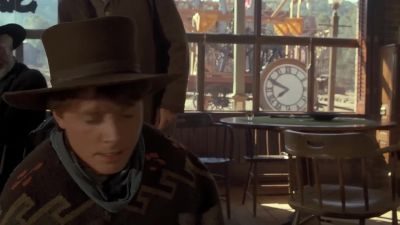 Here stick this clothespin on his nose - Back to the Future Part III