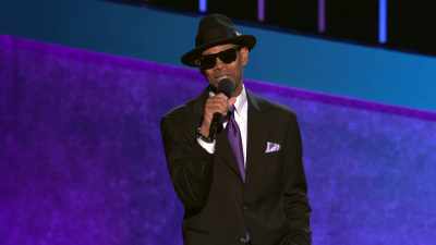Here to take us
into "Purple Rain"... - Let's Go Crazy: The Grammy Salute to Prince