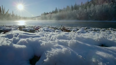 'Here, warmer water
seeping through the bedrock - A Year on Planet Earth