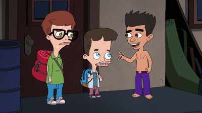 Here, watch, check this out.
[grunting] - Big Mouth