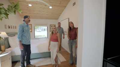 Here we've created
a closet and a bathroom
that y'all can share. - Why the Heck Did I Buy This House?