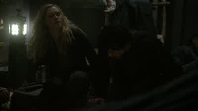 Here. - You feeling better? - Yeah. - The 100