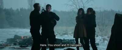 Here. You shoot and I'll navigate. - Hot Dog