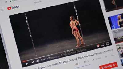Here's a pole dance video
that I posted on YouTube. - Strip Down, Rise Up