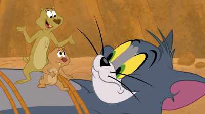 - Here's his beak.
- Now, son, that ain't a beak. - Tom and Jerry Cowboy Up!