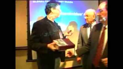 Here's five thousand dollars
to donate, - American Moon